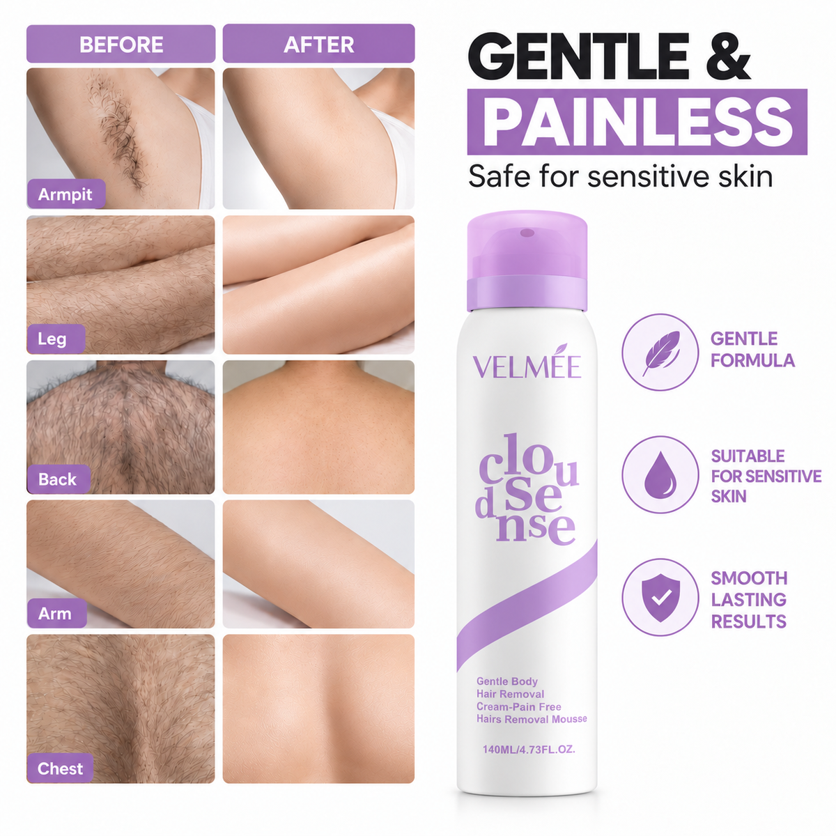 VELMÉE Spray-On Hair Removal